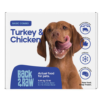 Back2Raw, Basics, Patty - Turkey Blend & Chicken Blend - 5.44 kg(12x0.45kg)
