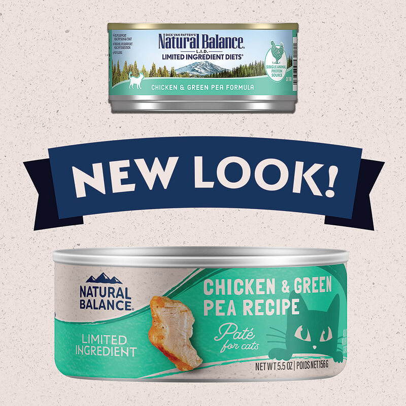 Natural Balance, Cat Can L.I.D. Chicken & Green Pea  - 5.5 oz - Wet Cat Food image number null