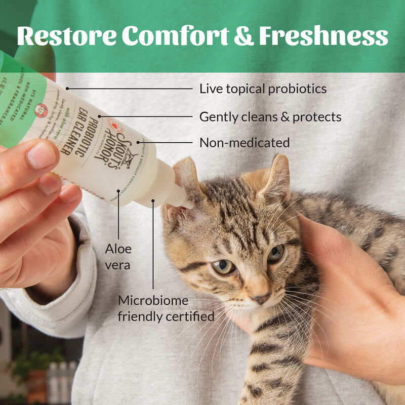 Skouts Honor, Probiotic Ear Cleaner for Cats - 4 oz image number null