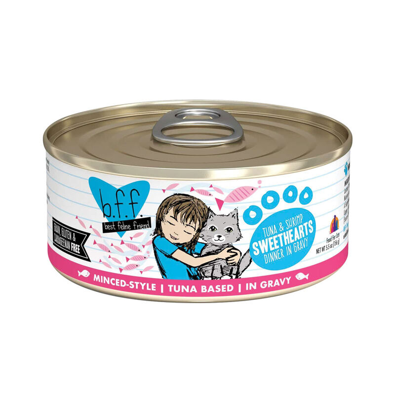 Weruva, Can Feline  - Tuna & Shrimp Sweethearts-156 g - Minced - Wet Cat Food image number null
