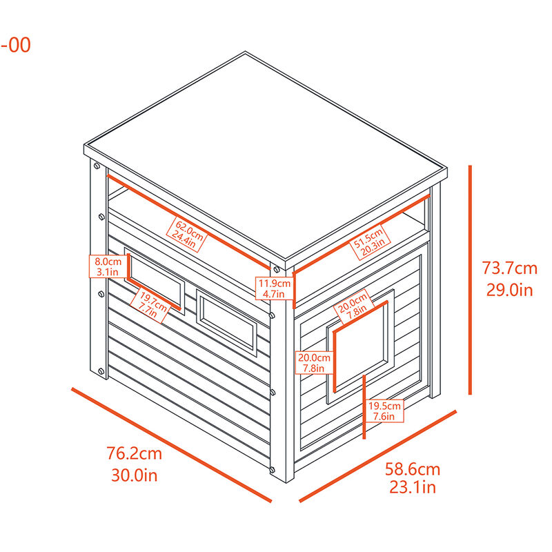 New Age Pet, LitterLoo Litter Box Cover - End Table - Antique White image number null