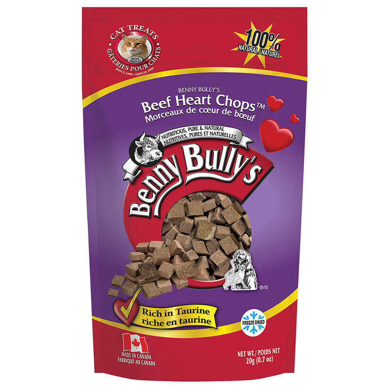 Benny Bully's, Feline Beef Heart Chops - 20 g - Cat Treat image number null