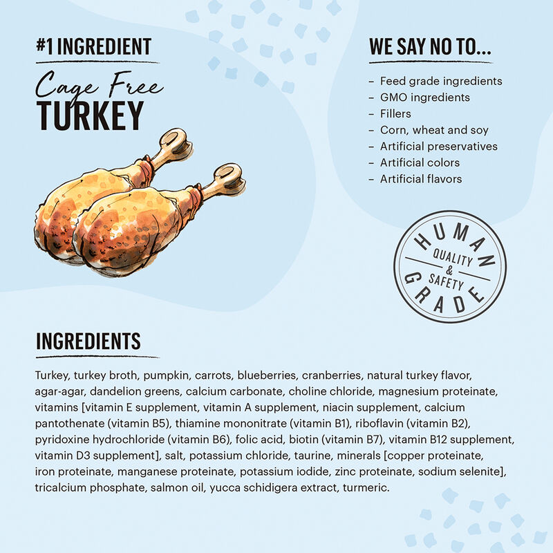 The Honest Kitchen, Grain Free Minced Turkey in Bone Broth Gravy - Wet Cat Food image number null