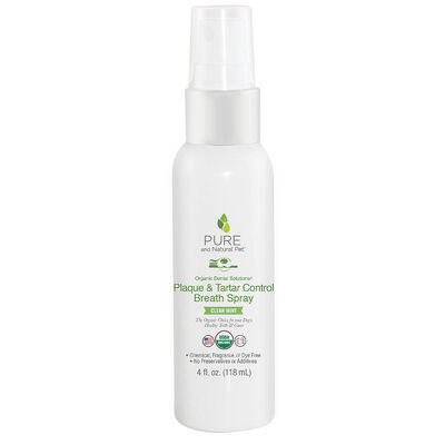 Pure and Natural Pet, Organic Dental Solutions Plaque & Tartar Control Breath Spray - 4 oz