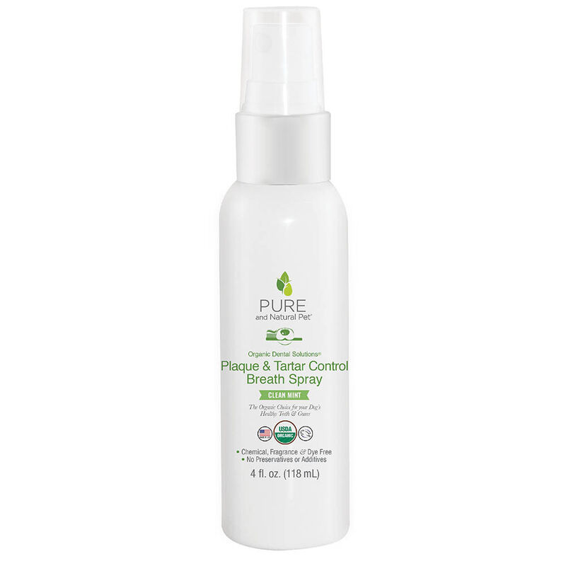 Pure and Natural Pet, Organic Dental Solutions Plaque & Tartar Control Breath Spray - 4 oz image number null