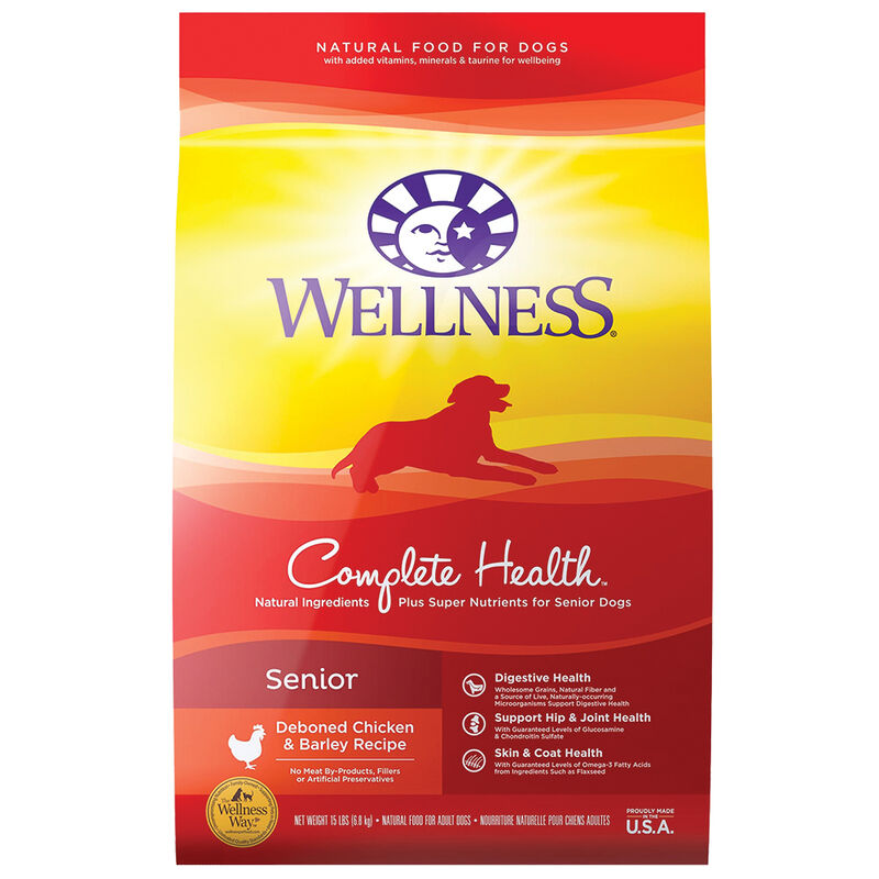 Wellness, Senior Complete Health - Chicken & Barley - Dry Dog Food image number null