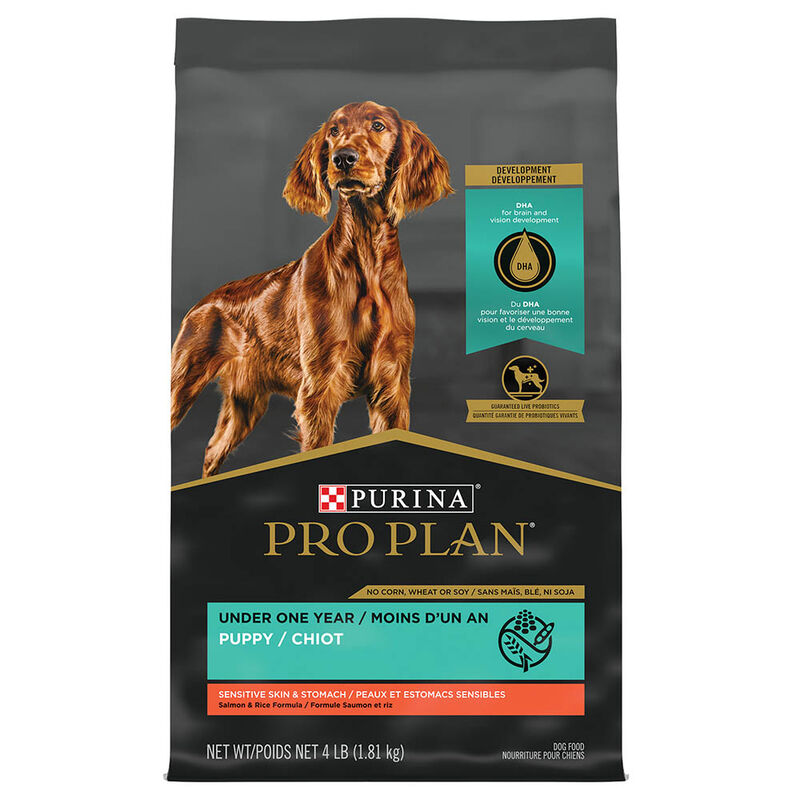 Purina Pro Plan Sensitive Skin & Stomach Puppy  with Probiotics, Salmon & Rice, Dry Dog Food Formula image number null