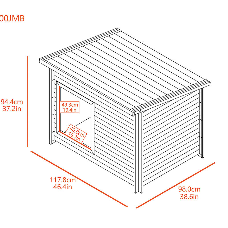 New Age Pet, Rustic Lodge Dog House, Jumbo - Maple image number null