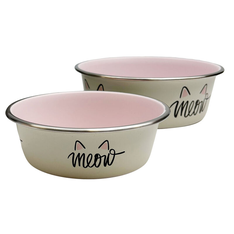 Brigade Printed Cat Bowl -  White image number null