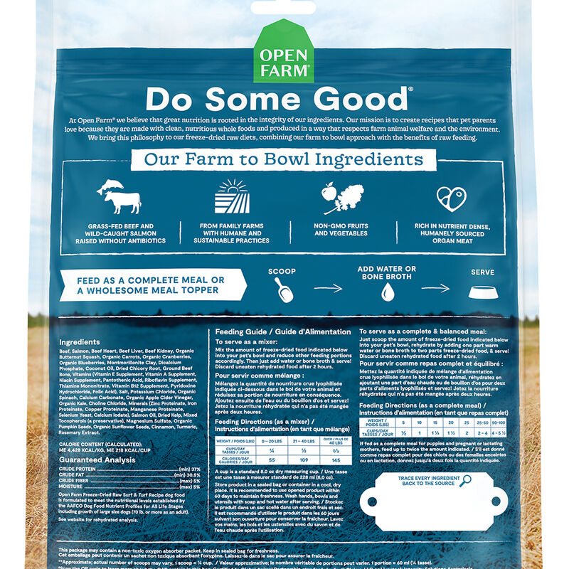 Open Farm, Surf & Turf Freeze Dried Raw Dog Food - Freeze Dried Dog Food image number null