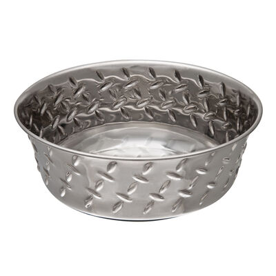 Ruff-N-Tuff, Diamond Plate Bowl With Non-Skid Bottom