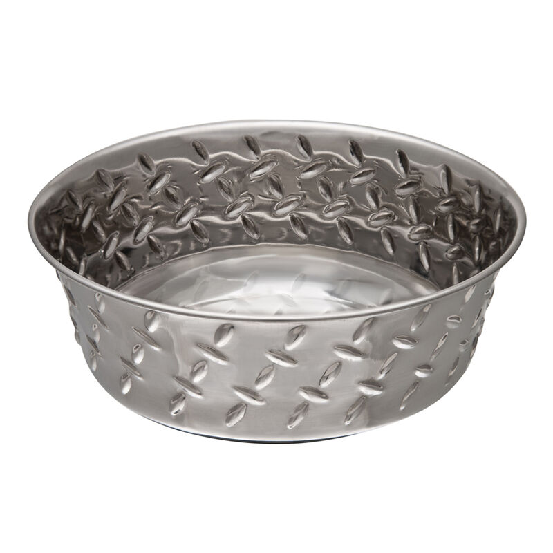 Ruff-N-Tuff, Diamond Plate Bowl With Non-Skid Bottom image number null