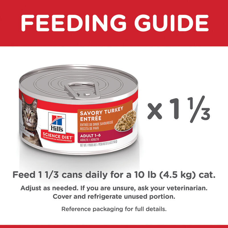 Science Diet, Adult Savory Turkey Canned Cat Food, 156 g - Wet Cat Food image number null