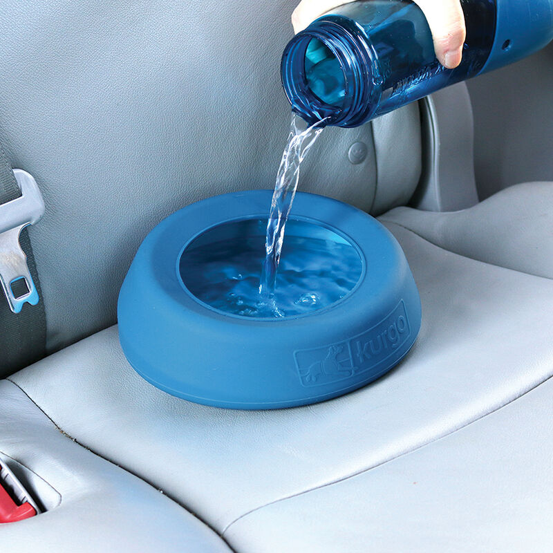 Kurgo, Splash Free Wander Water Bowl - Coastal Blue image number null