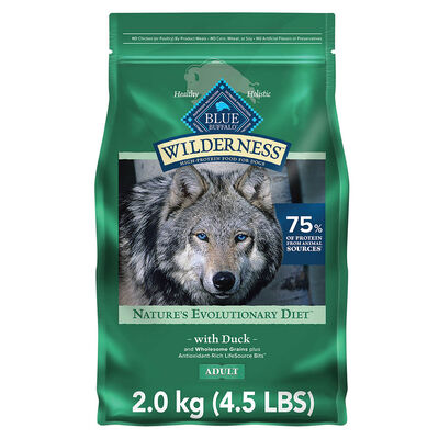 Blue Buffalo, Wilderness with More Meat & Wholesome Grains Adult Dog - Duck - Dry Dog Food