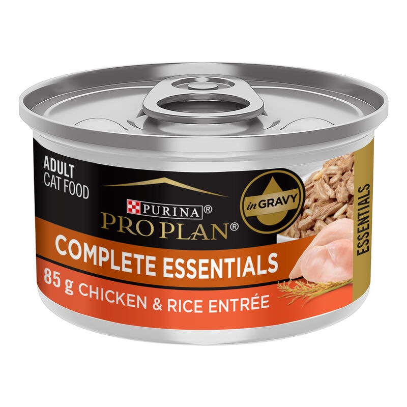 Purina Pro Plan Complete Essentials Chicken & Rice Entr&eacute;e in Gravy Adult Wet Cat Food 85g image number null