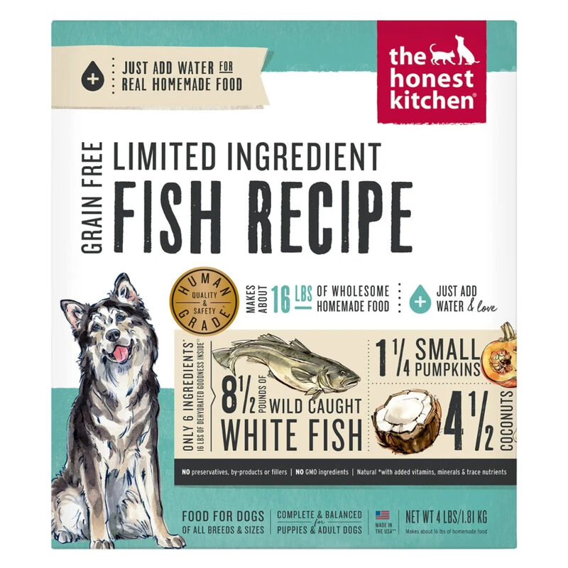 The Honest Kitchen, Limited Ingredient, Fish & Coconut Recipe - Freeze Dried Dog Food image number null