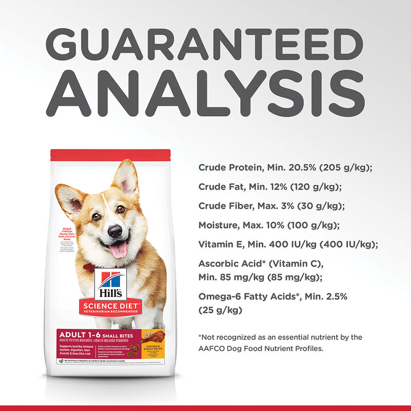 Science Diet, Adult Small Bites Chicken & Barley Recipe Dry Dog Food - Dry Dog Food image number null