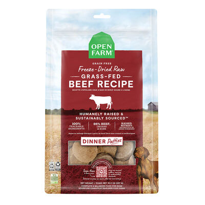 Open Farm, Freeze Dried Patties - Grass-Fed Beef - Freeze Dried Dog Food