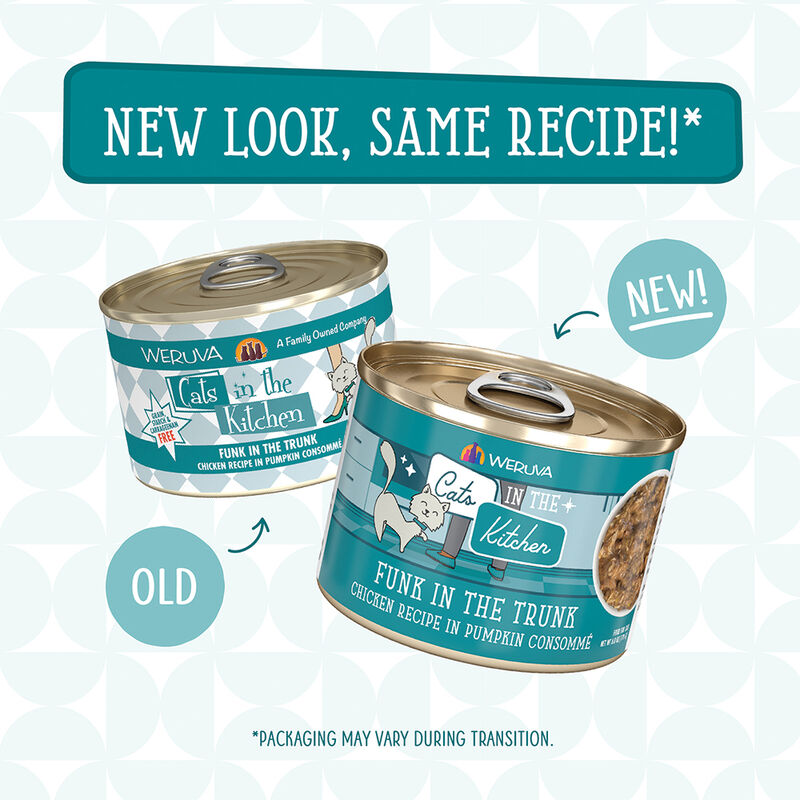 Weruva, Can Feline-Funk in the Trunk-Chicken in Pumpkin Sauce-170g - Minced - Wet Cat Food image number null