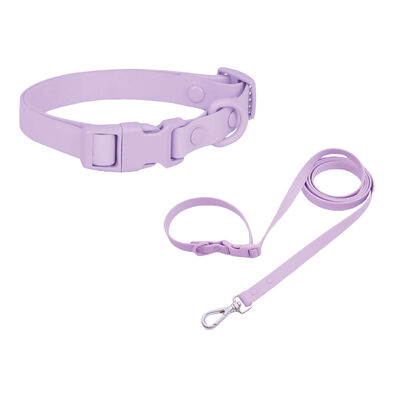 Meow & Woof, Collar & Leash Set - Lavender