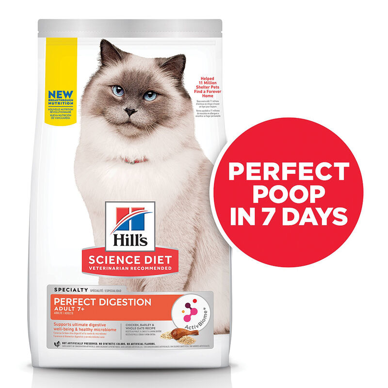 Science Diet, Feline Adult 7+ - Perfect Digestion Chicken - Dry Cat Food image number null