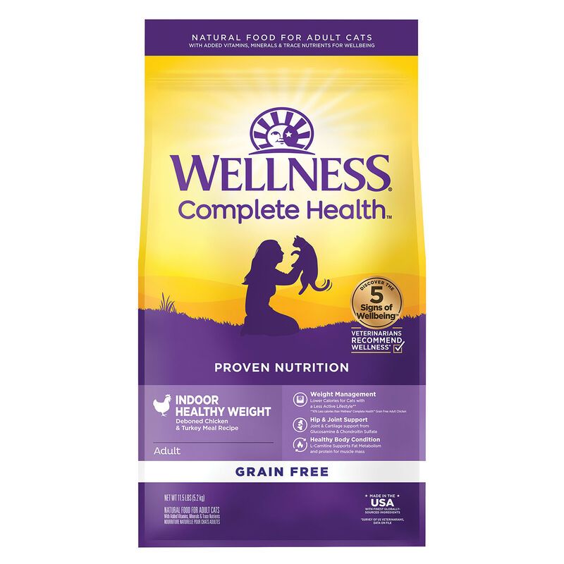 Wellness, Feline Adult - GF Complete Health - Healthy Weight - Chicken - Dry Cat Food image number null