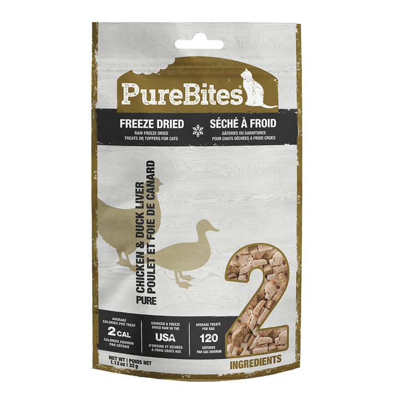 PureBites, Value Size Cat Treats - Chkn Breast & Duck - 32 g - Freeze Dried Cat Treat image number null