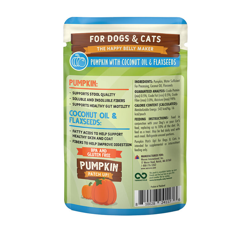 Weruva, Pouch, Adult - Pumpkin Patch Up - Coconut & Flax - Puree - Wet Dog Food image number null