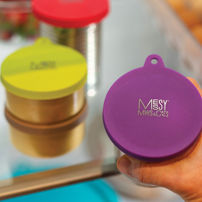 Messy Mutts, Silicone Universal Can Cover - Grey - 2.5" - 3.3" image number null