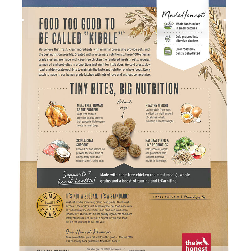The Honest Kitchen, Small Breed, Whole Food Clusters, Whole Grain Chicken & Oat Recipe - Dry Dog Foo image number null