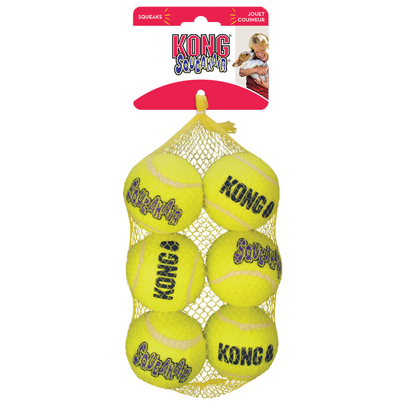 KONG, SqueakAir Balls - Medium - 6 pk - Toss Dog Toy image number null