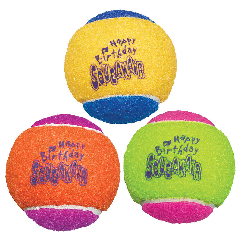 KONG, SqueakAirÂ® Birthday Balls Md - 3pk - Toss Dog Toy image number null