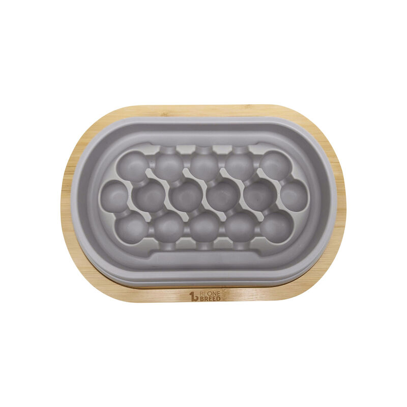 BeOneBreed, Oval Plastic Slow Feeder - Gray image number null
