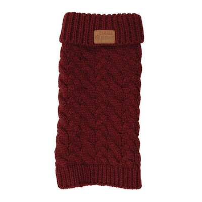 Canada Paws, Wool Sweater - Burgundy - Dog Sweater