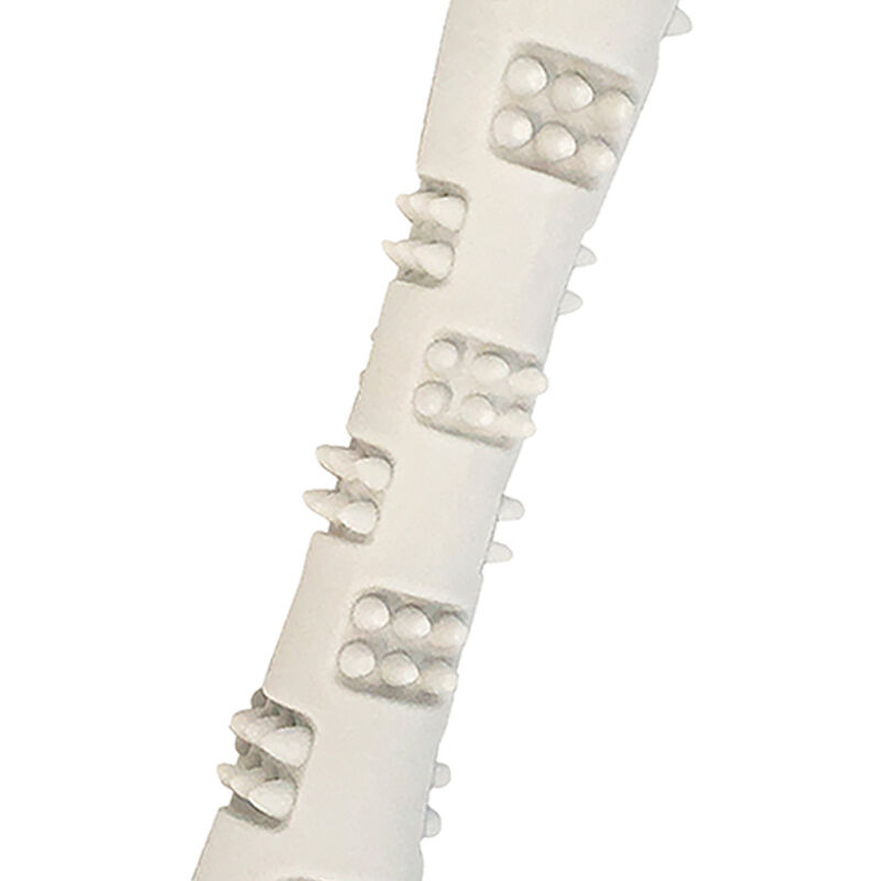 Messy Mutts, Totally Pooched Chew n' Squeak Rubber Stick - Grey/Teal - 12" image number null
