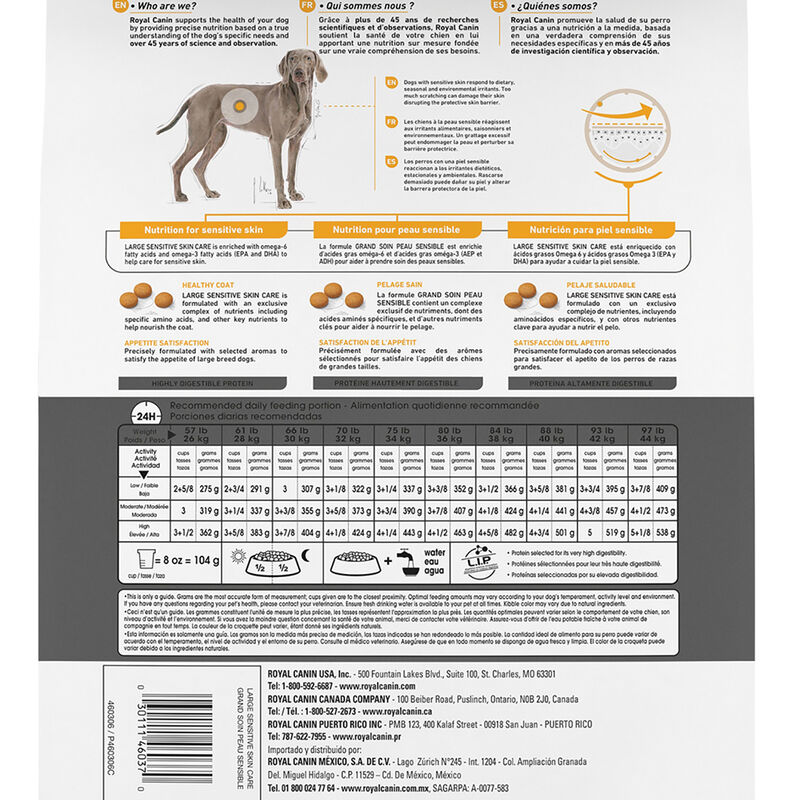 Royal Canin, Canine Care Nutrition Sensitive Skin Care Adult Large - Dry Dog Food image number null