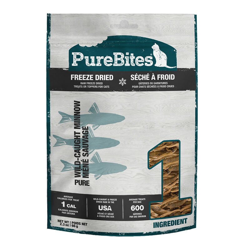 PureBites, Super Value Size Cat Treats - Minnow - 66 g - Freeze Dried Cat Treat image number null