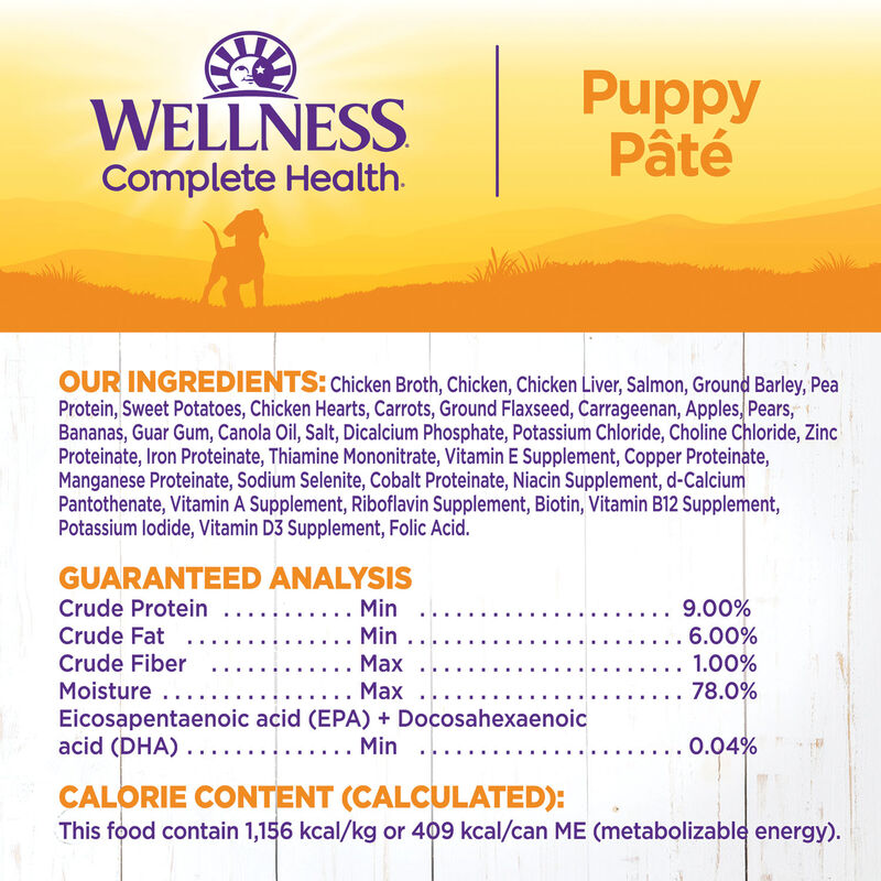 Wellness, Canned Dog Food, Just for Puppy - Wet Dog Food image number null