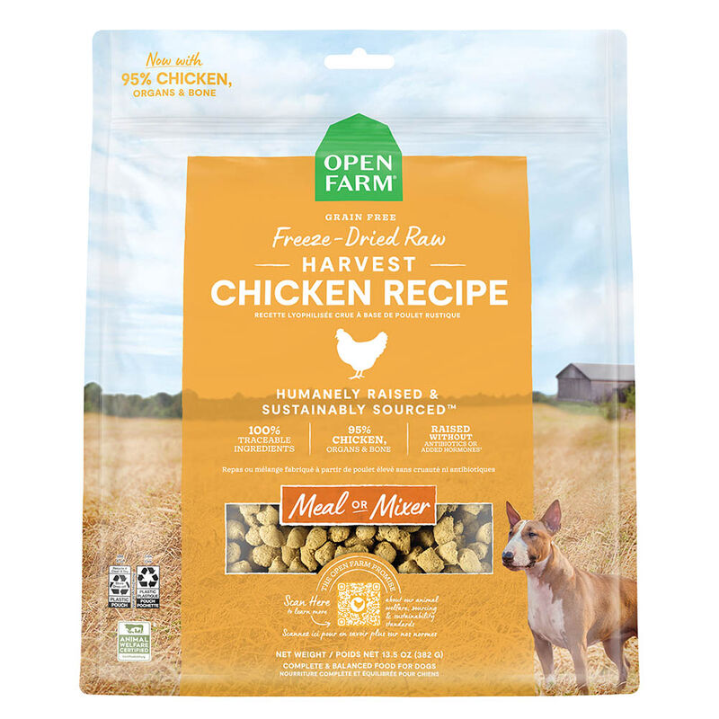 Open Farm, Harvest Chicken Freeze Dried Raw Dog Food - Freeze Dried Dog Food image number null