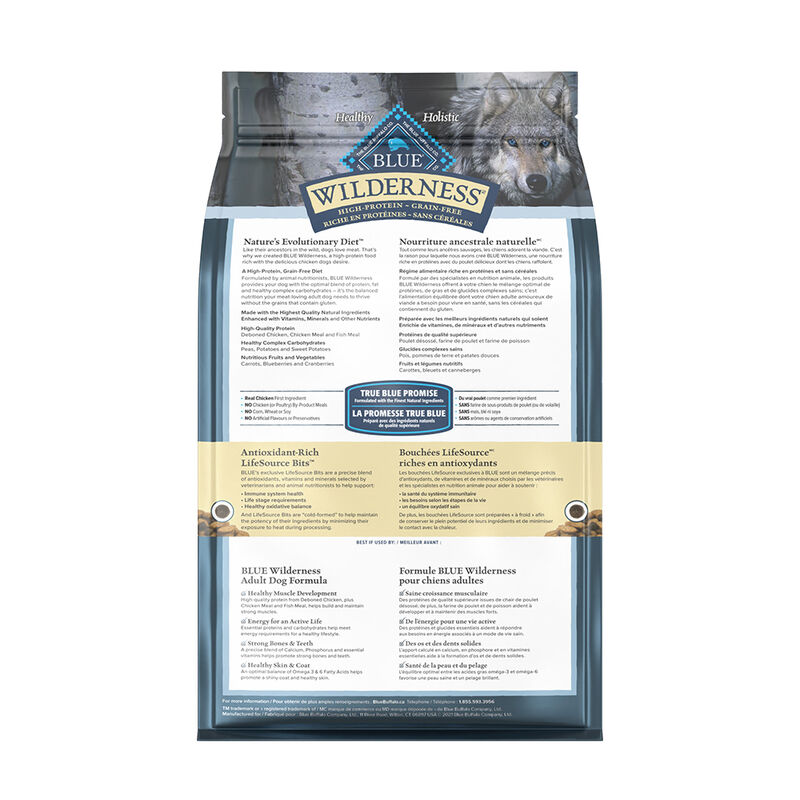 Blue Buffalo, Adult - GF Wilderness - Chicken - Dry Dog Food image number null