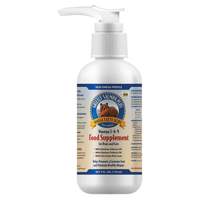 Grizzly Pet Products, Feline - Salmon Oil Plus - 4 oz