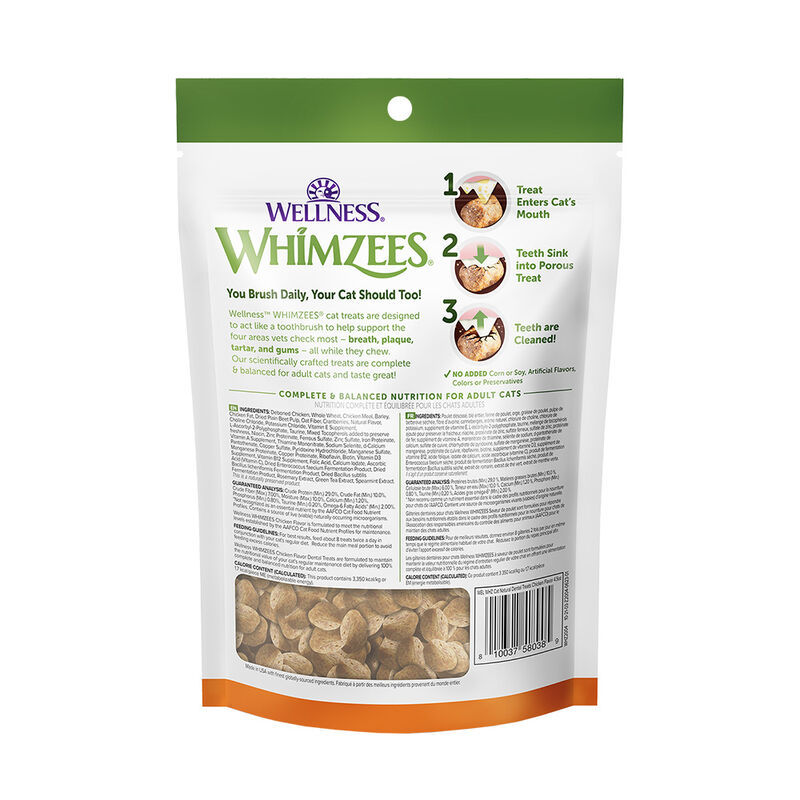 Whimzees, Feline Dental Treats - Chicken - 56.69 g image number null