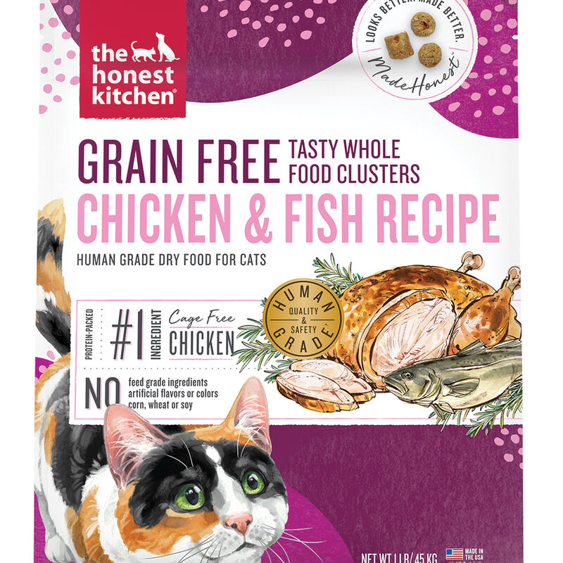 The Honest Kitchen, Grain Free Whole Food Clusters, Chicken & Fish Recipe - Dry Cat Food image number null