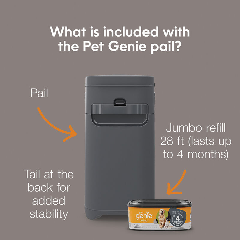 Pet Genie, Dog Waste Disposal System with Jumbo Refill image number null