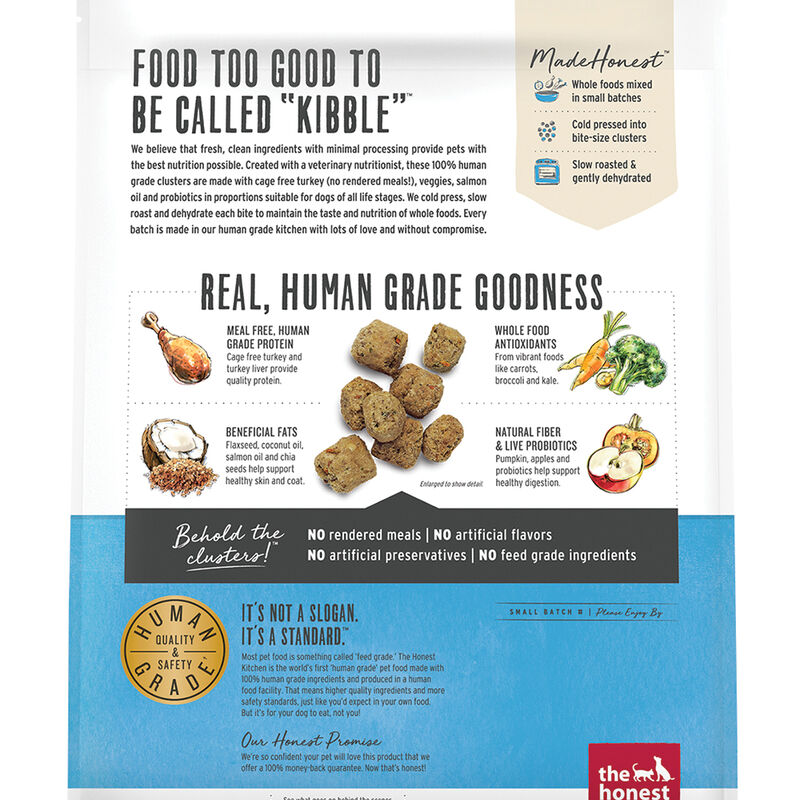 The Honest Kitchen, Grain Free Whole Food Clusters - Turkey - Dry Dog Food image number null