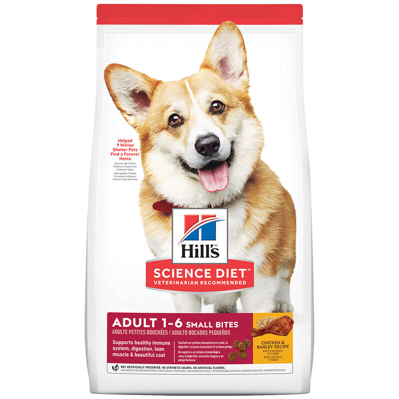 Science Diet, Adult Small Bites Chicken & Barley Recipe Dry Dog Food - Dry Dog Food image number null