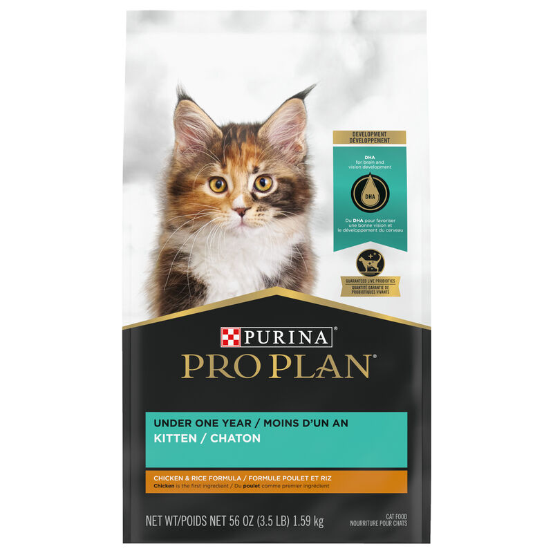 Purina Pro Plan Development Under One Year Kitten, Chicken & Rice Formula Dry Cat Food image number null