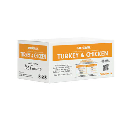 Back2Raw, Complete, Patty - Turkey Blend & Chicken Blend - 5.44 kg(12x0.45kg)