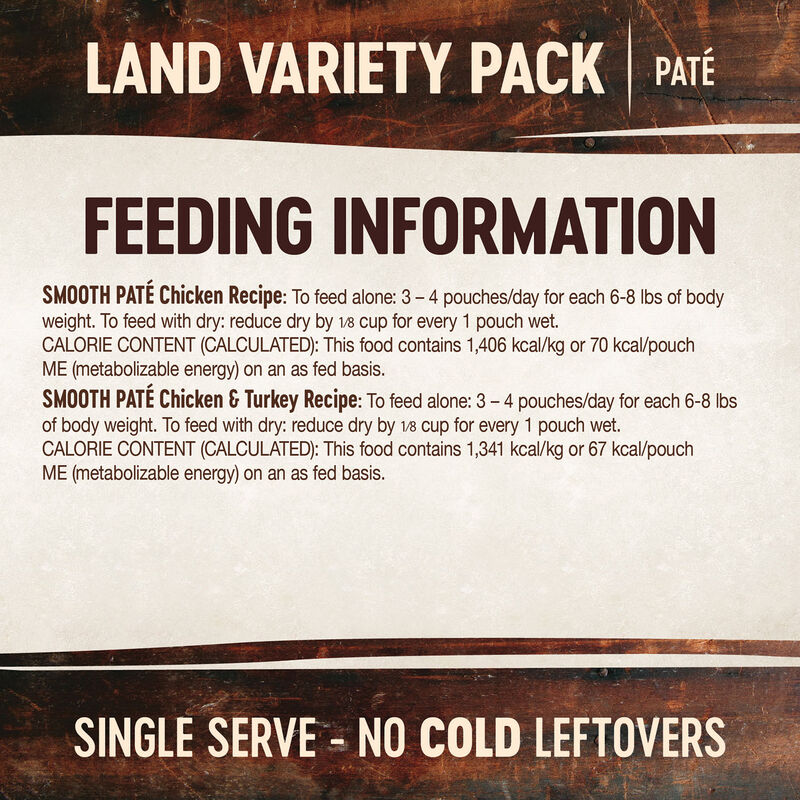 Wellness, Pouch, Feline Adult - Core Grain Free Tiny Tasters Pate Variety Pack - Land - 50 g - 12 pk image number null